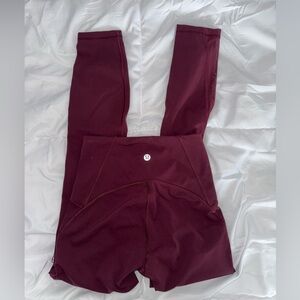 Lululemon maroon Train Times workout leggings - size 2